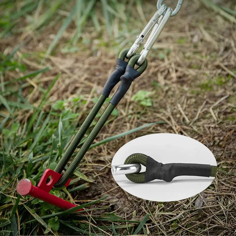 Outdoor Mountaineering Buckle Elastic Rope 8mm Thick Elastic Rope Luggage Tie Belt Tent Rope Hook Camping