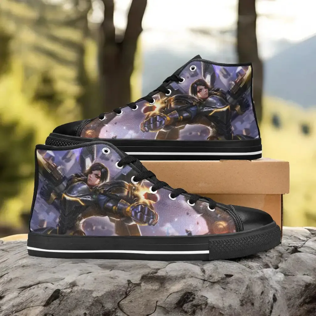 Overwatch Pharah Shoes High Top Sneakers for Kids and Adults