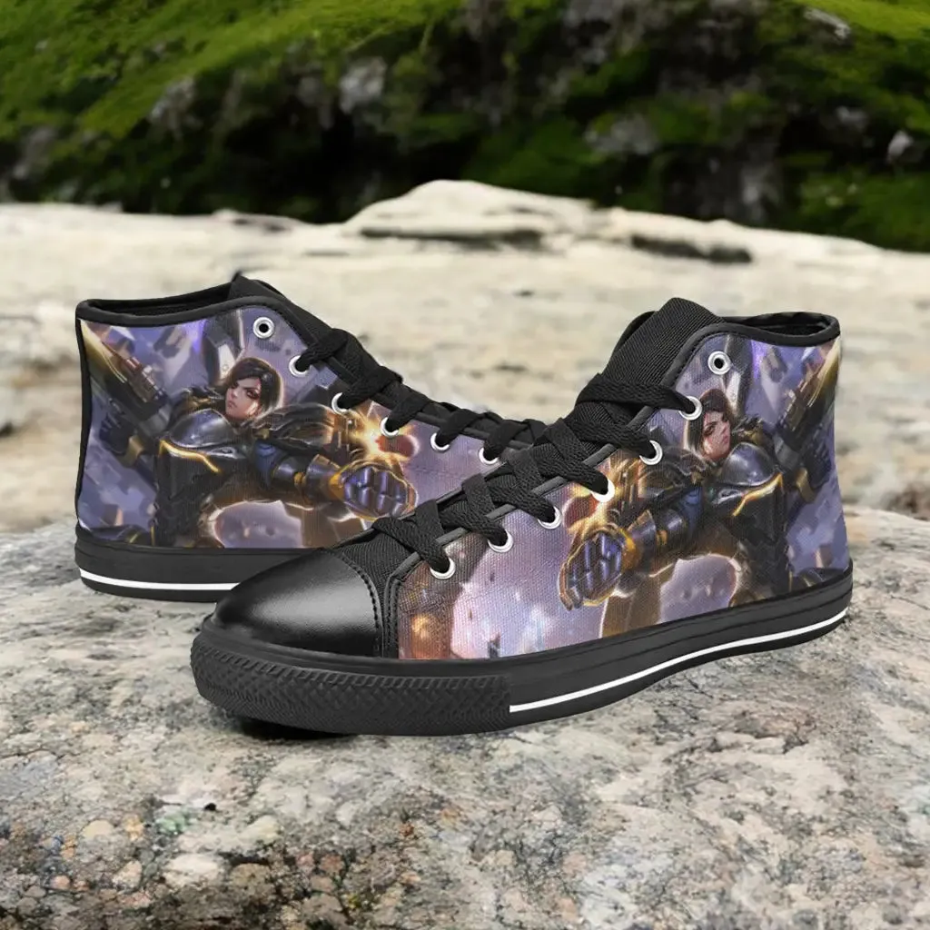 Overwatch Pharah Shoes High Top Sneakers for Kids and Adults