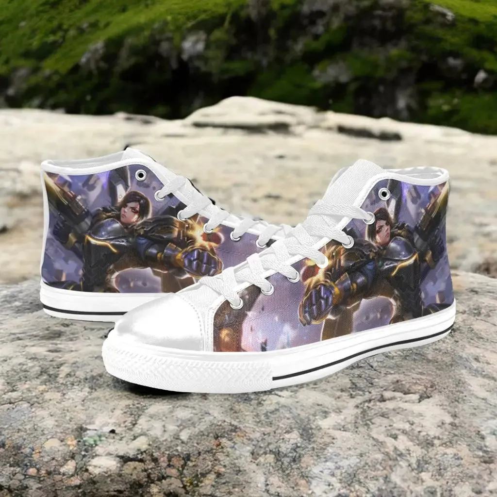 Overwatch Pharah Shoes High Top Sneakers for Kids and Adults