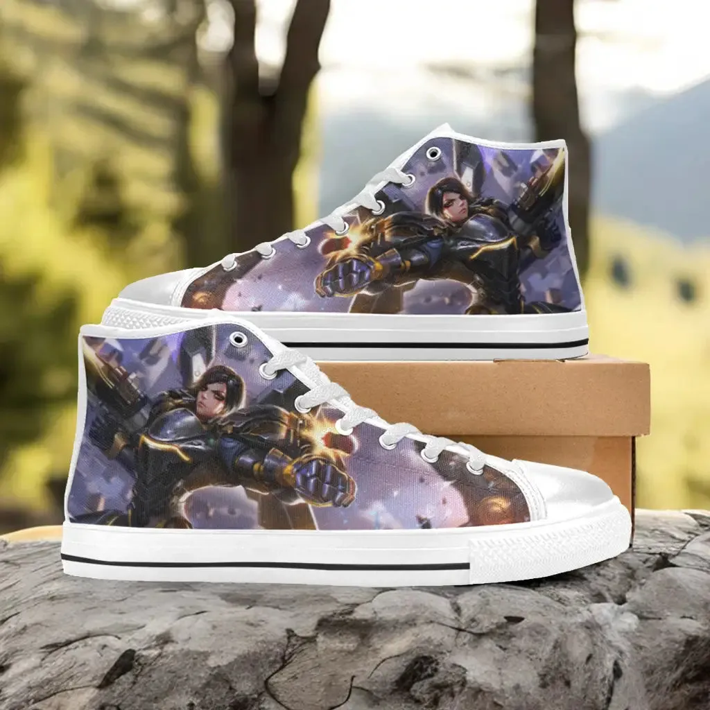 Overwatch Pharah Shoes High Top Sneakers for Kids and Adults