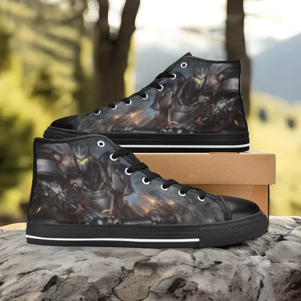 Overwatch Reinhardt Shoes High Top Sneakers for Kids and Adults