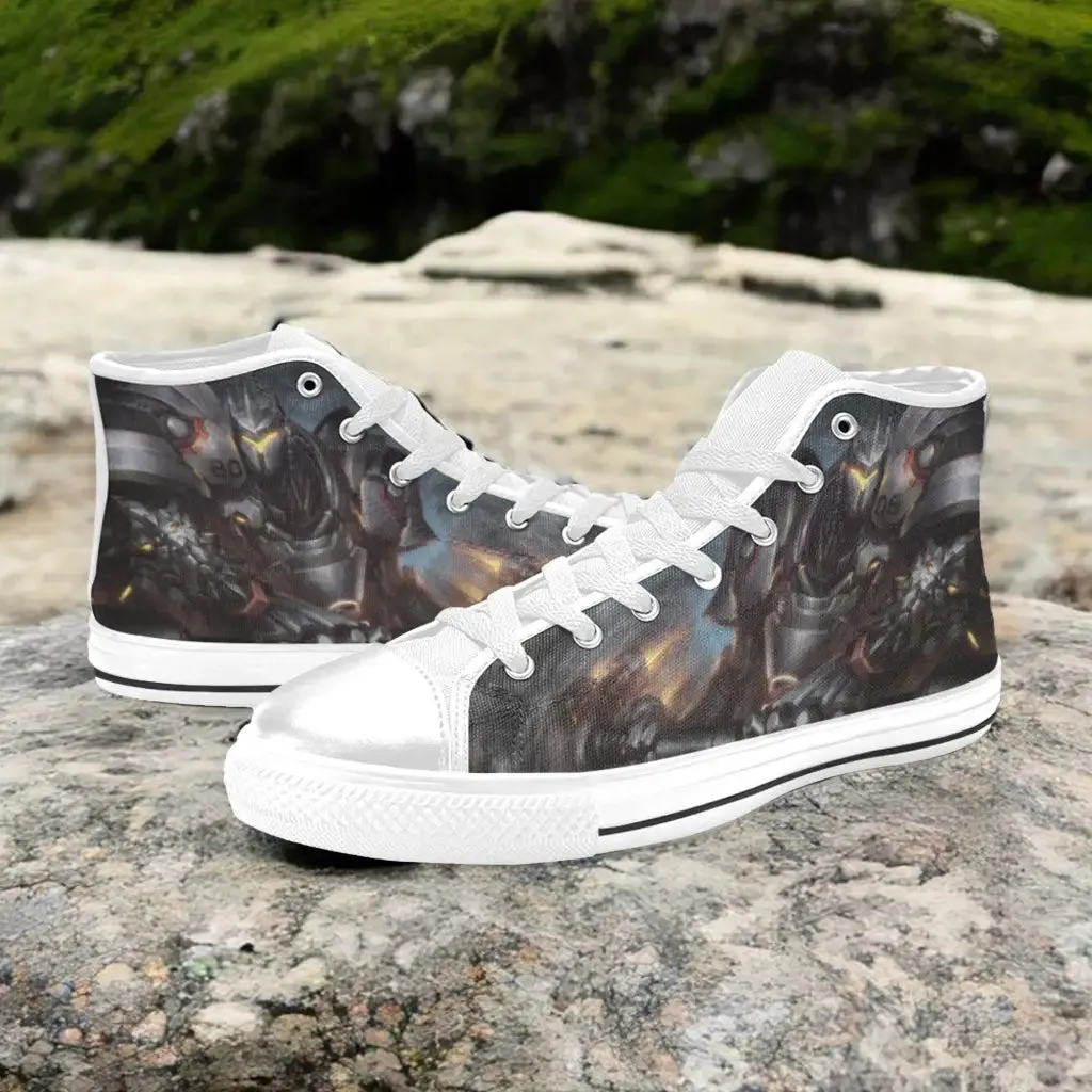 Overwatch Reinhardt Shoes High Top Sneakers for Kids and Adults
