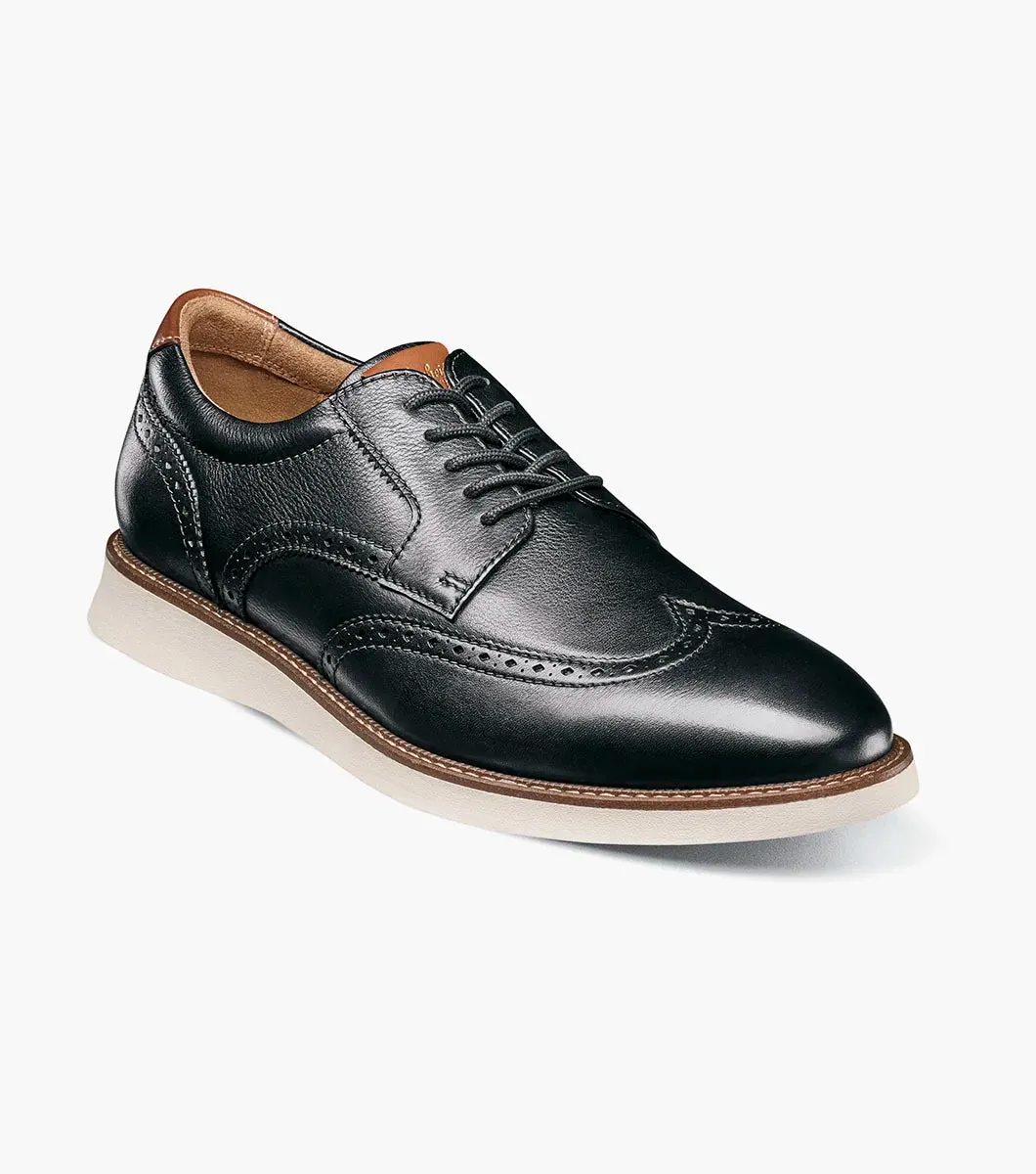 Timeless Design Launch Wingtip Oxford-Black Multi | Florsheim