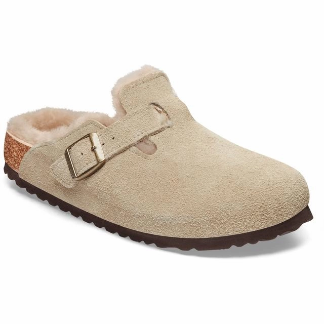 Boston Shearling Suede Leather Cushioned Arch Support