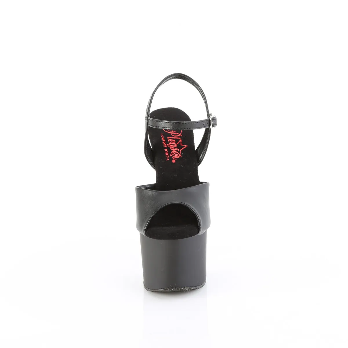 PASSION-709 Pleaser Black Faux Leather Sexy Platform Shoes (Pole Dancing Heels)