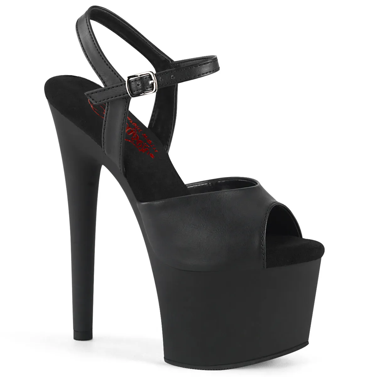 PASSION-709 Pleaser Black Faux Leather Sexy Platform Shoes (Pole Dancing Heels)