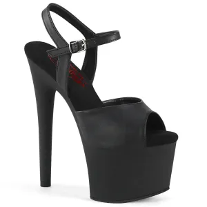 PASSION-709 Pleaser Black Faux Leather Sexy Platform Shoes (Pole Dancing Heels)