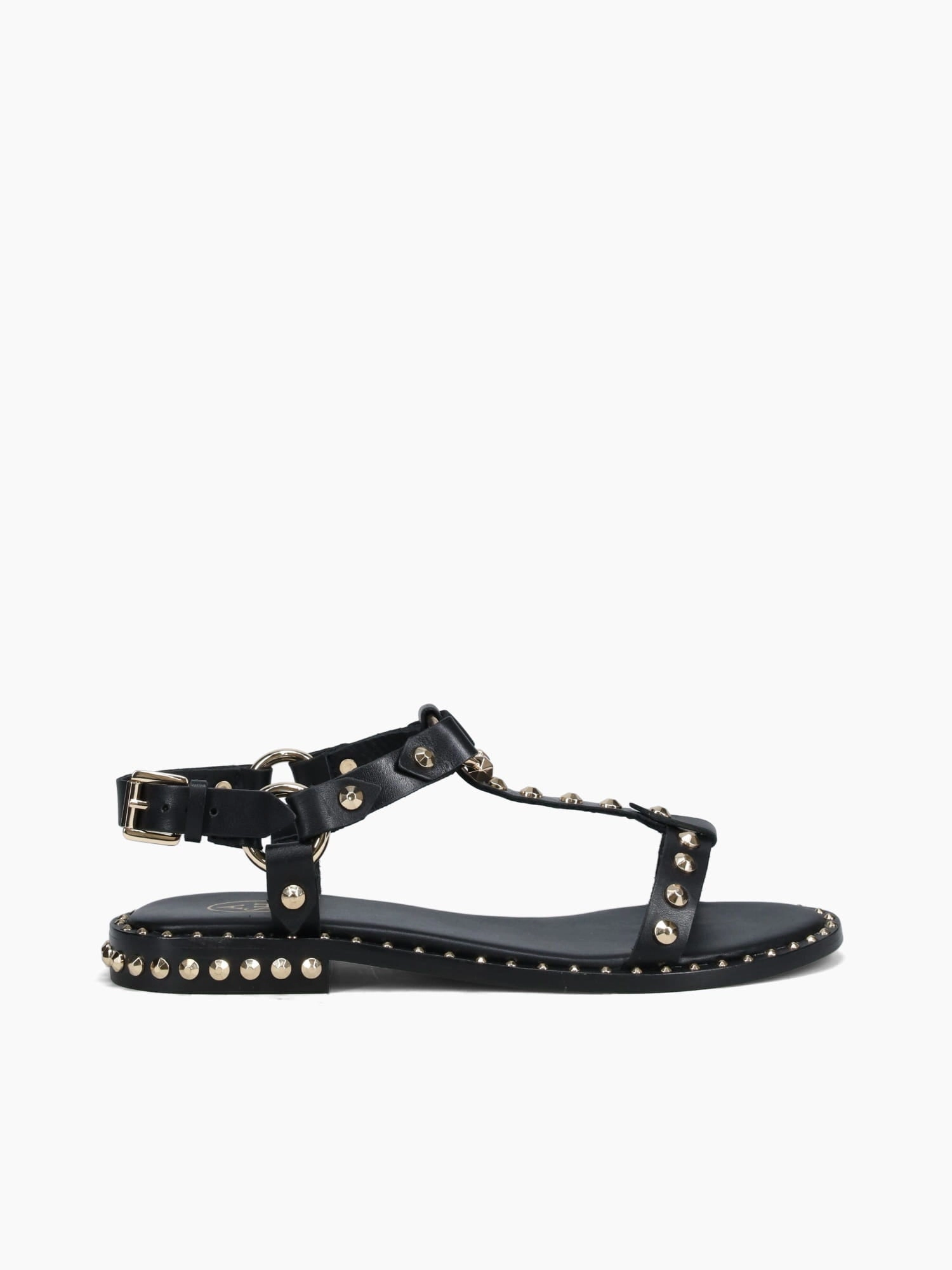 Patsy Black Gold soft leather Sandal Storage Easy Sandals