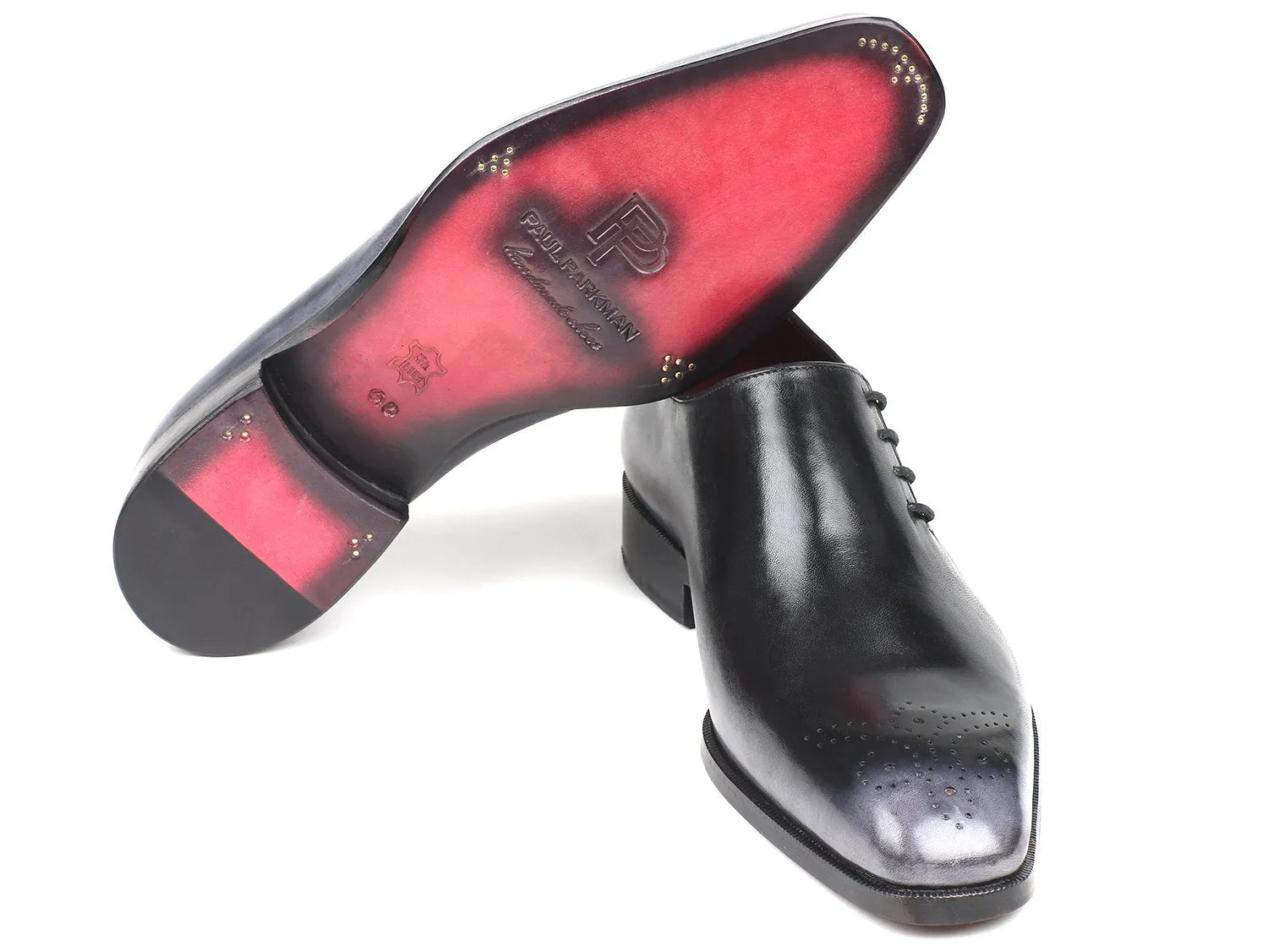 Paul Parkman Side Lace Oxfords Gray Burnished