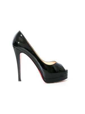 Peep-Toe Patent Leather Pumps