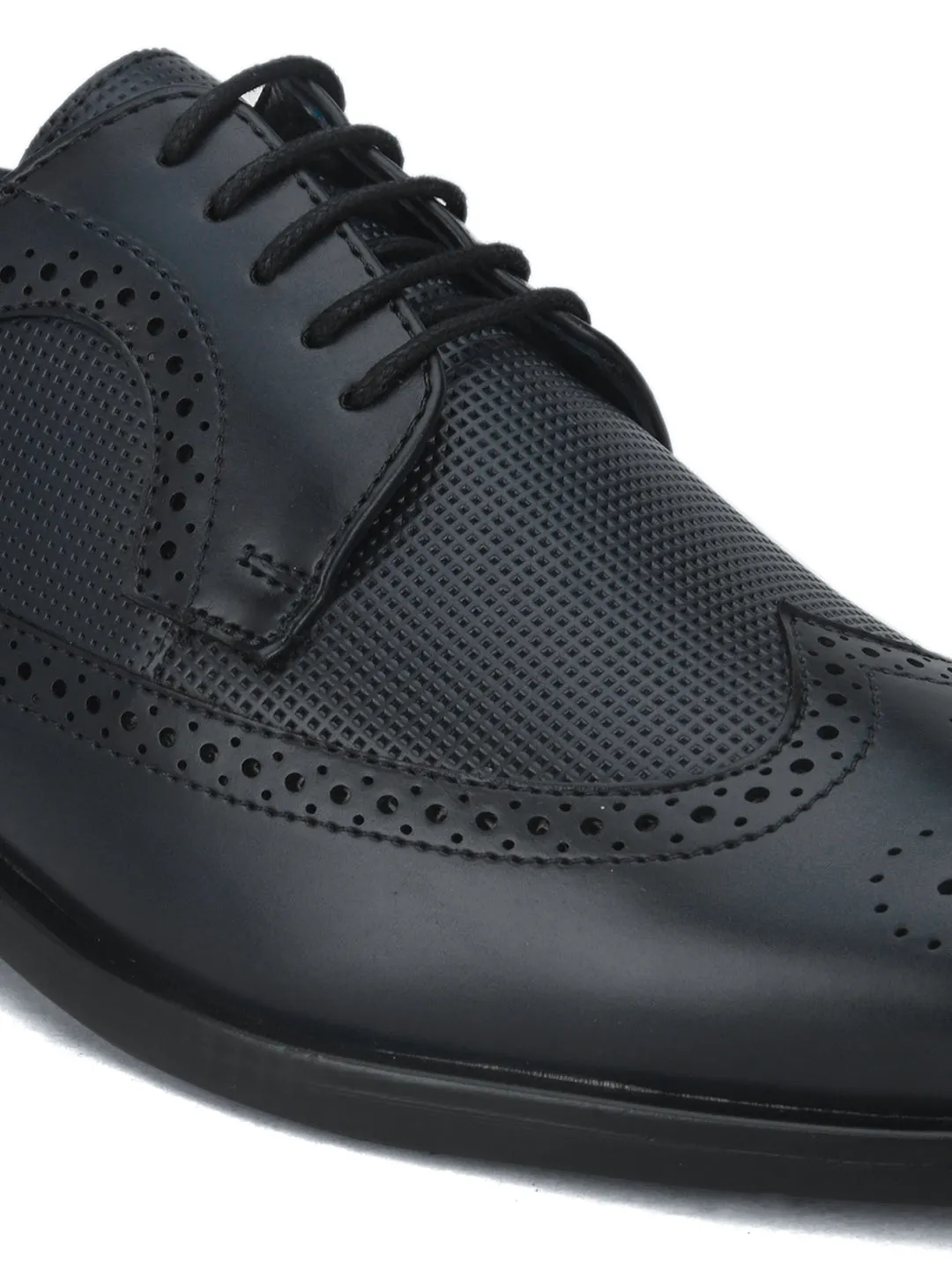 Pelle Albero Blue Formal Brogue Shoes For Men