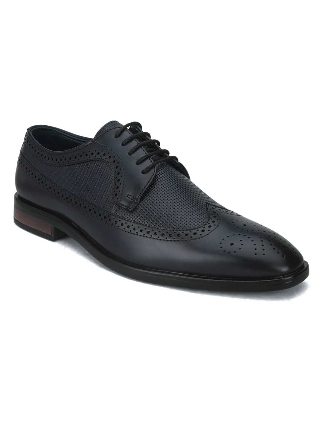 Pelle Albero Blue Formal Brogue Shoes For Men