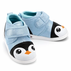 Penguin Squeaky Toddler Shoes | Sparkly Blue multi-color Sweat Resistant Urban Stroll Youth Fresh Penguin Squeaky Toddler Shoes | Sparkly Blue