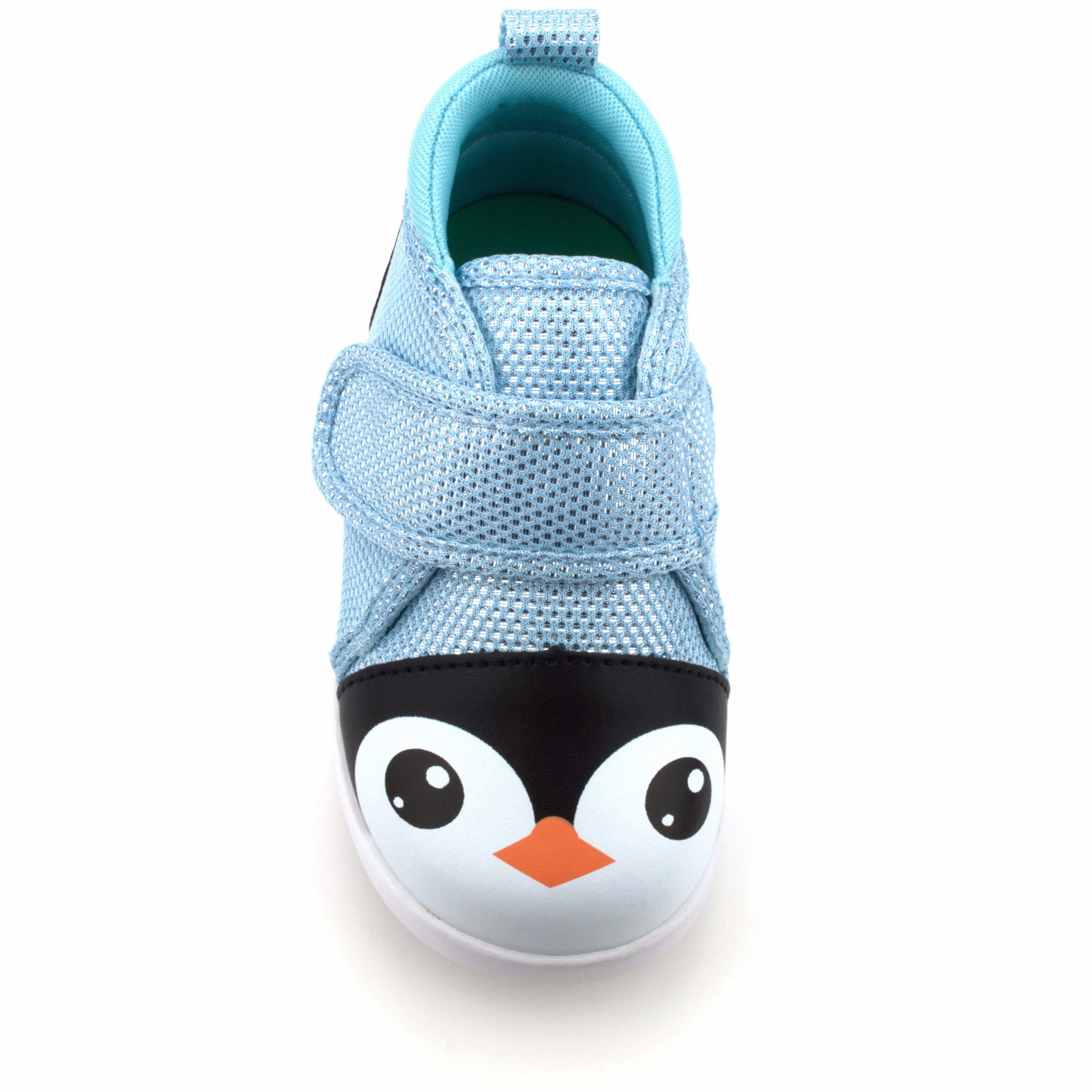 World Step velcro Penguin Squeaky Toddler Shoes Blue Sparkly Version 2 2025