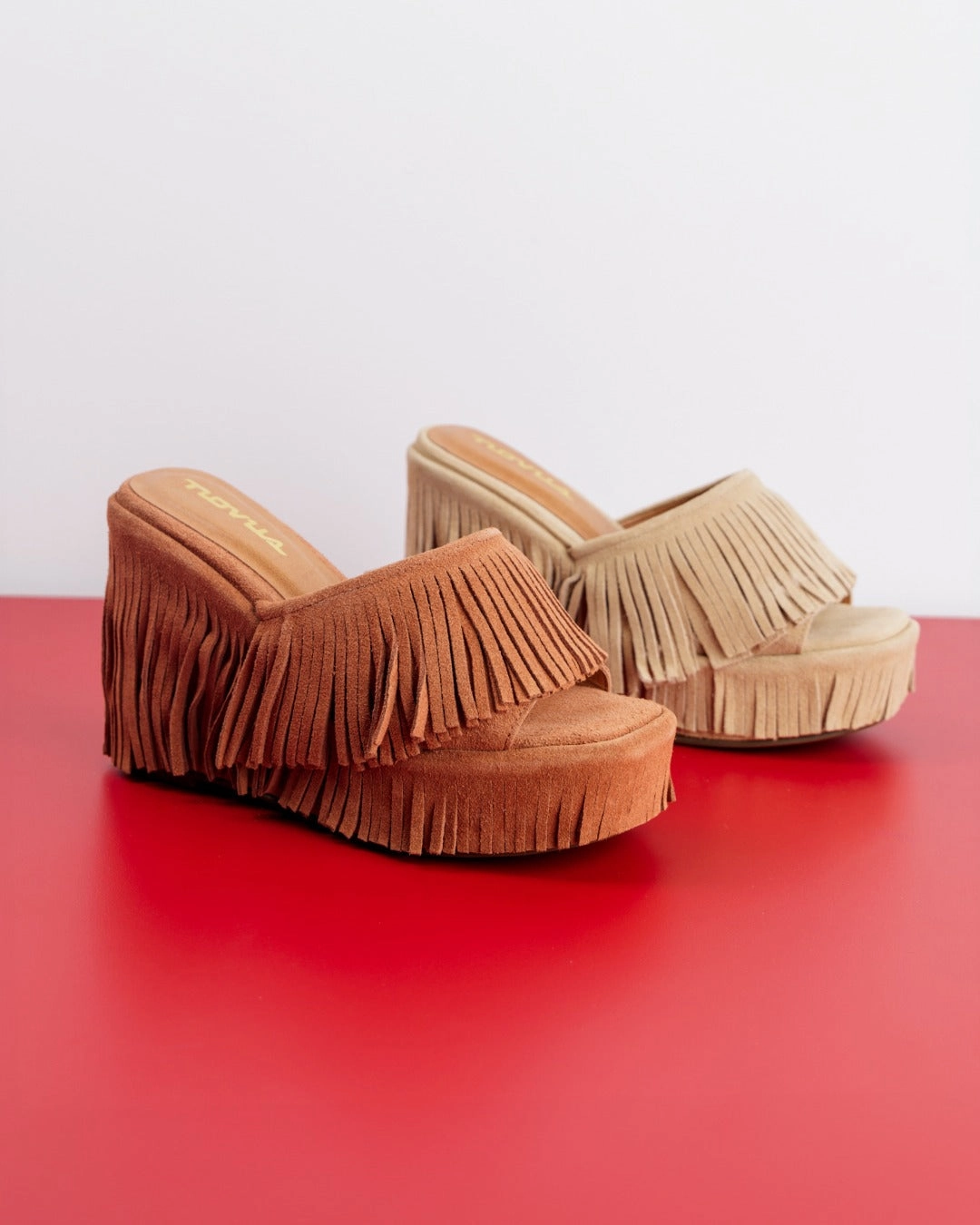 Kaia Tan Suede Grip Support Flexible Sandals