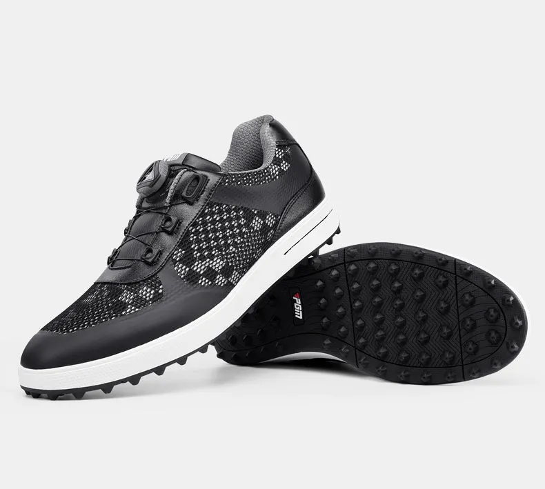 PGM XZ224 auto lacing manufacturer golf ball shoes spike less mesh golf shoes