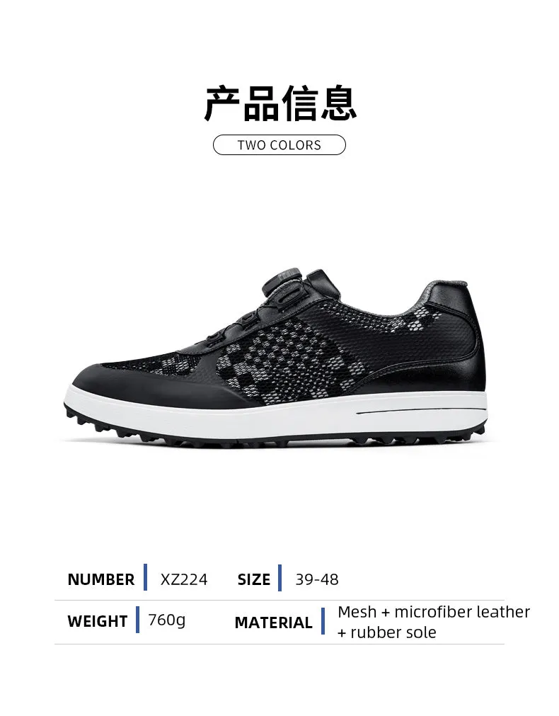 PGM XZ224 auto lacing manufacturer golf ball shoes spike less mesh golf shoes