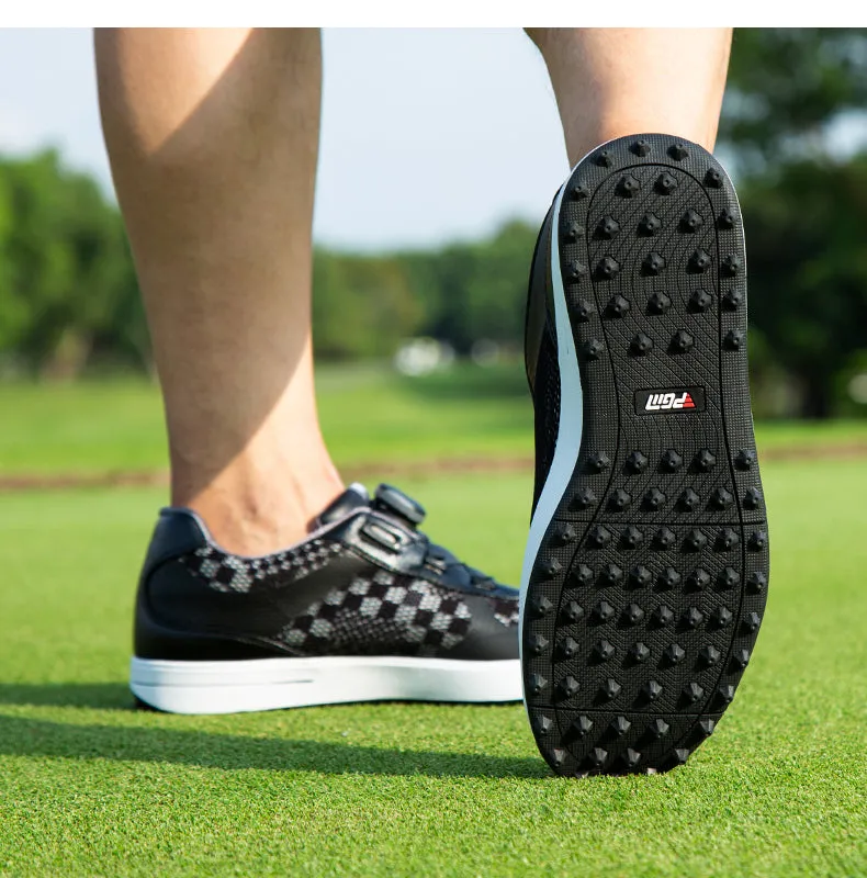 PGM XZ224 auto lacing manufacturer golf ball shoes spike less mesh golf shoes