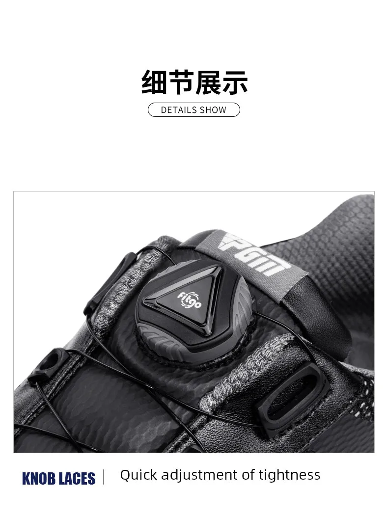 PGM XZ224 auto lacing manufacturer golf ball shoes spike less mesh golf shoes