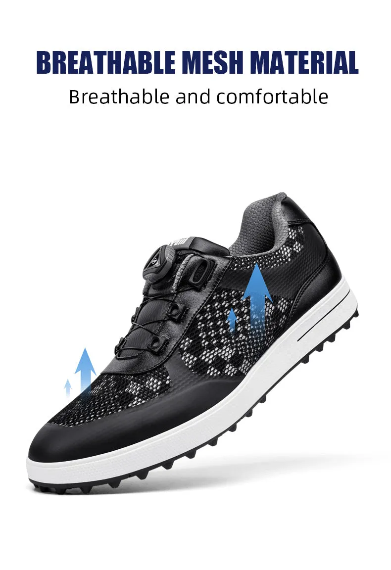 PGM XZ224 auto lacing manufacturer golf ball shoes spike less mesh golf shoes