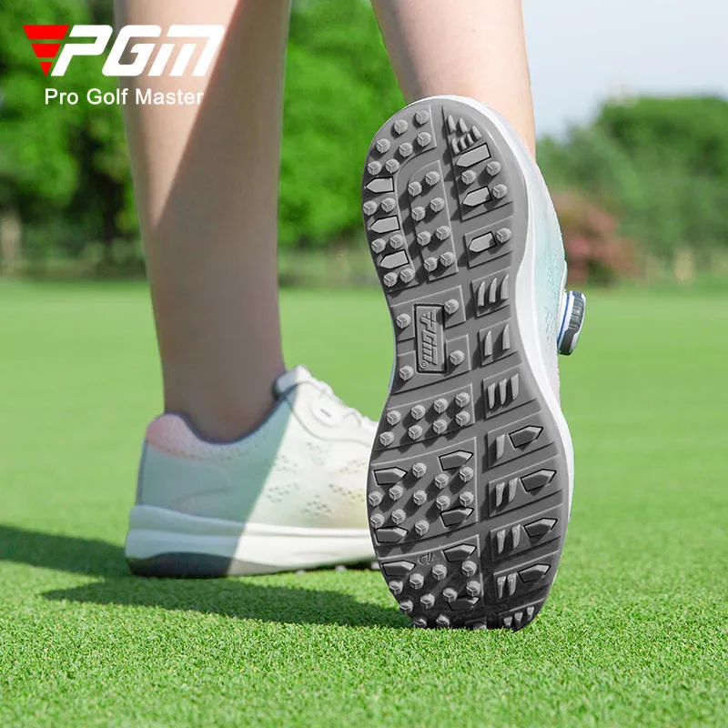 PGM XZ238 custom logo women golf trainers shoes breathable mesh golf shoes