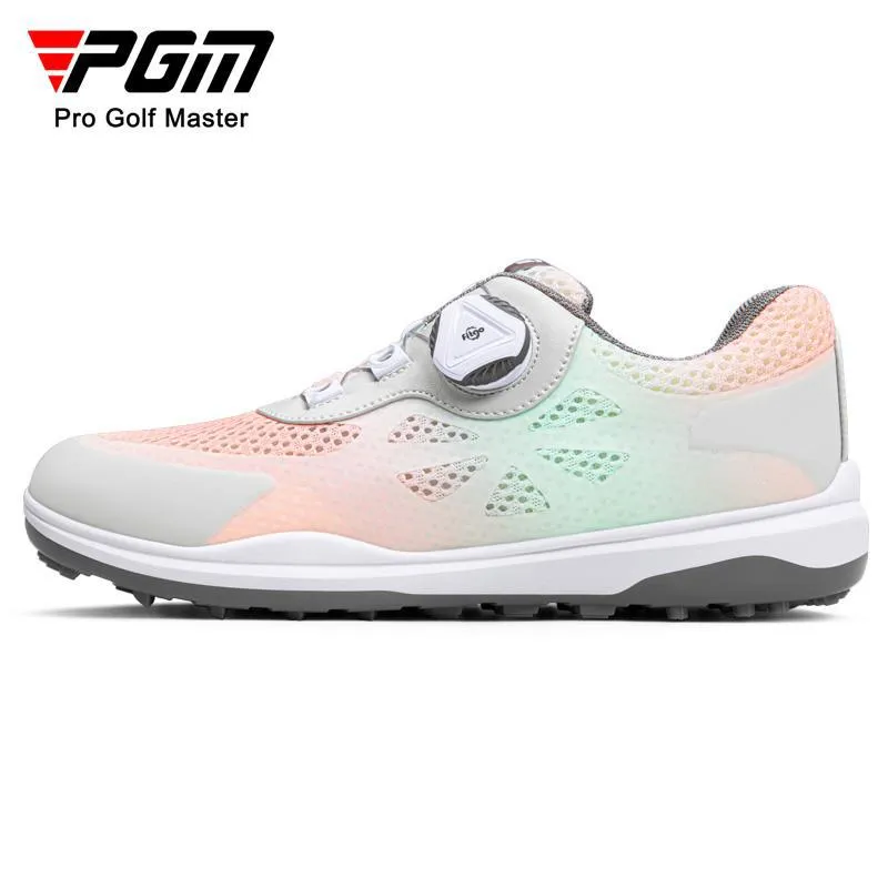 PGM XZ238 custom logo women golf trainers shoes breathable mesh golf shoes
