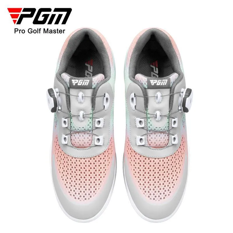 PGM XZ238 custom logo women golf trainers shoes breathable mesh golf shoes