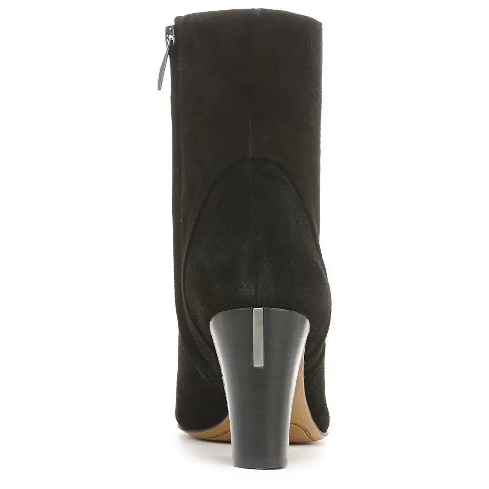 Pia Black Suede Franco Sarto Ankle Boots