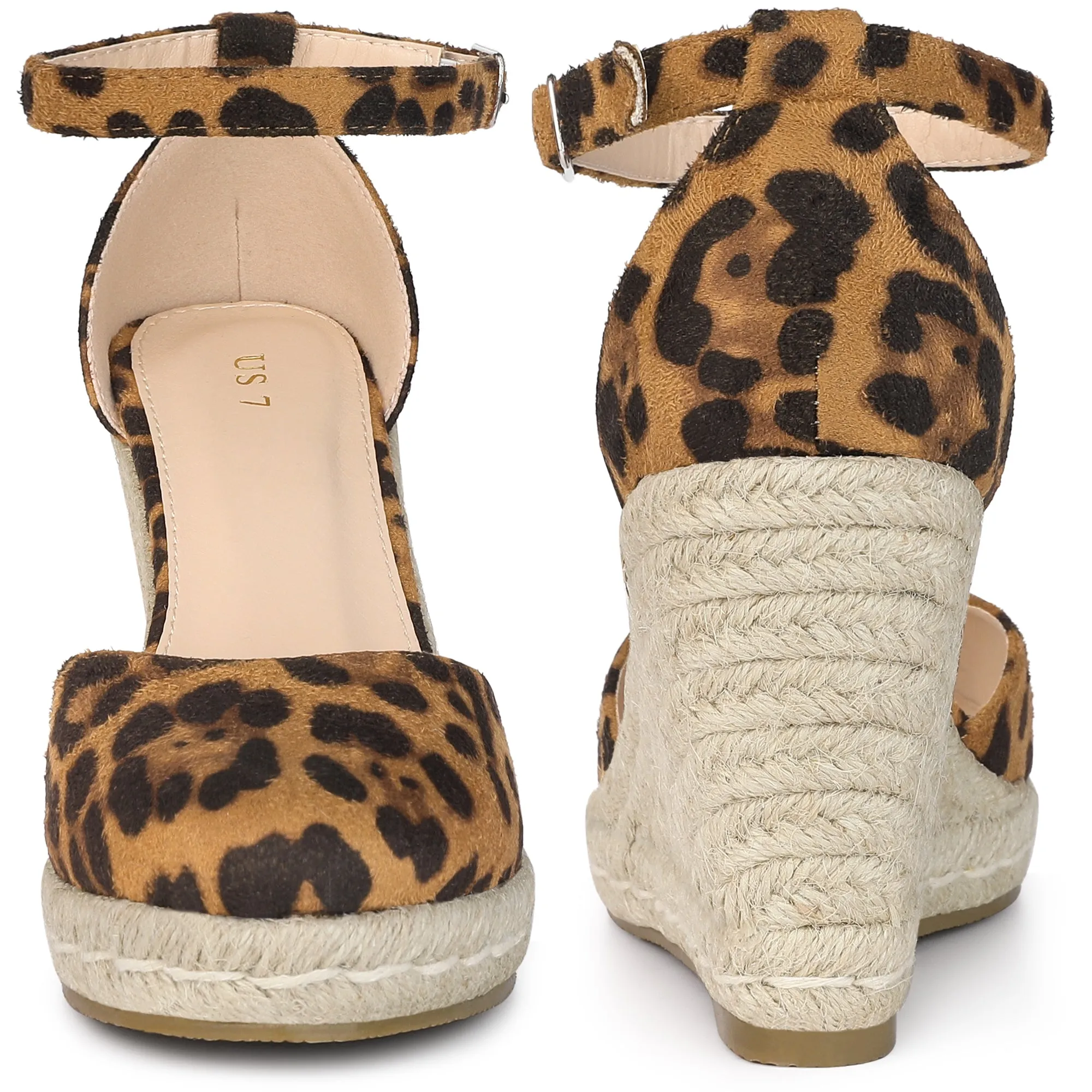 Platform Espadrilles Closed Toe Wedge Heel Sandals