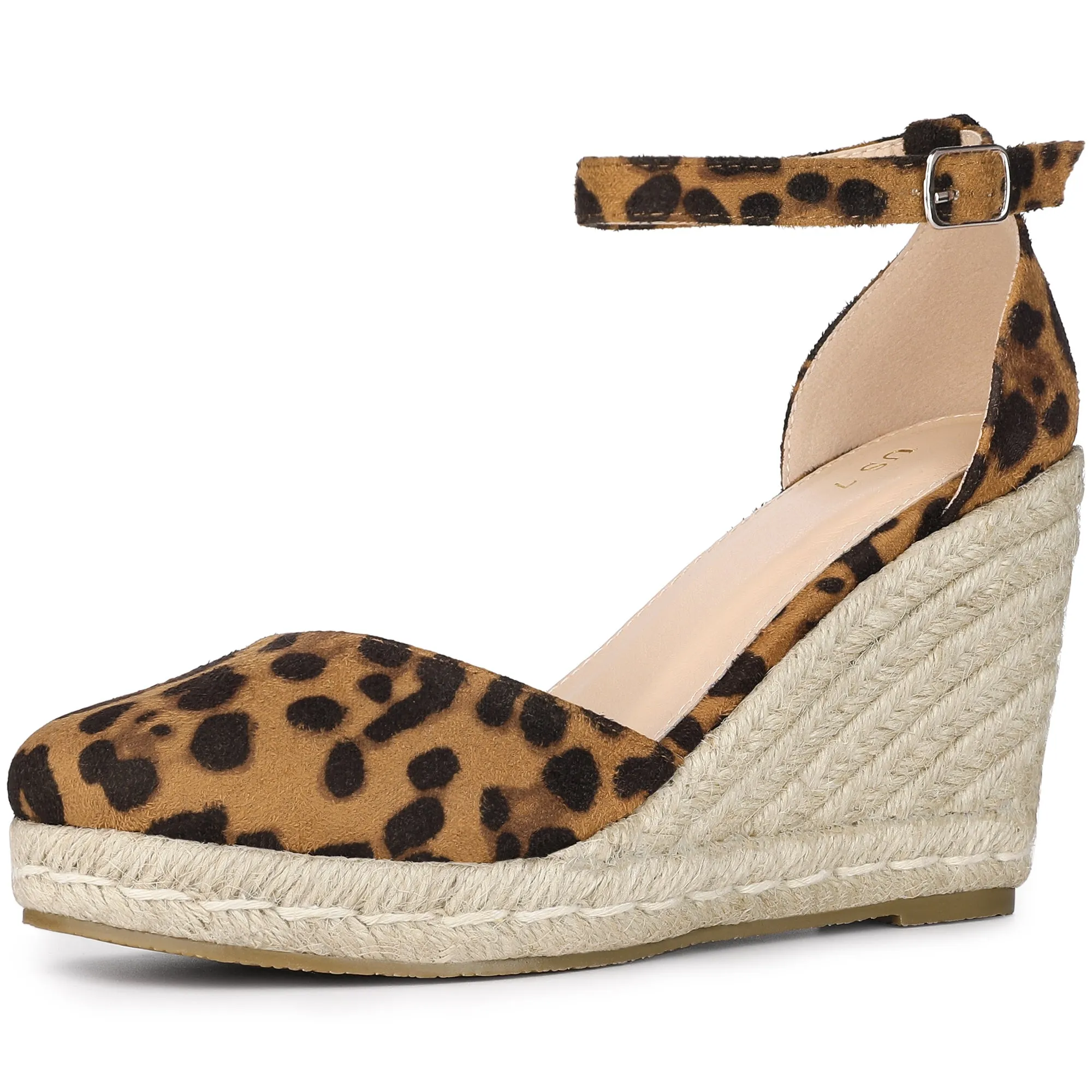 Platform Espadrilles Closed Toe Wedge Heel Sandals