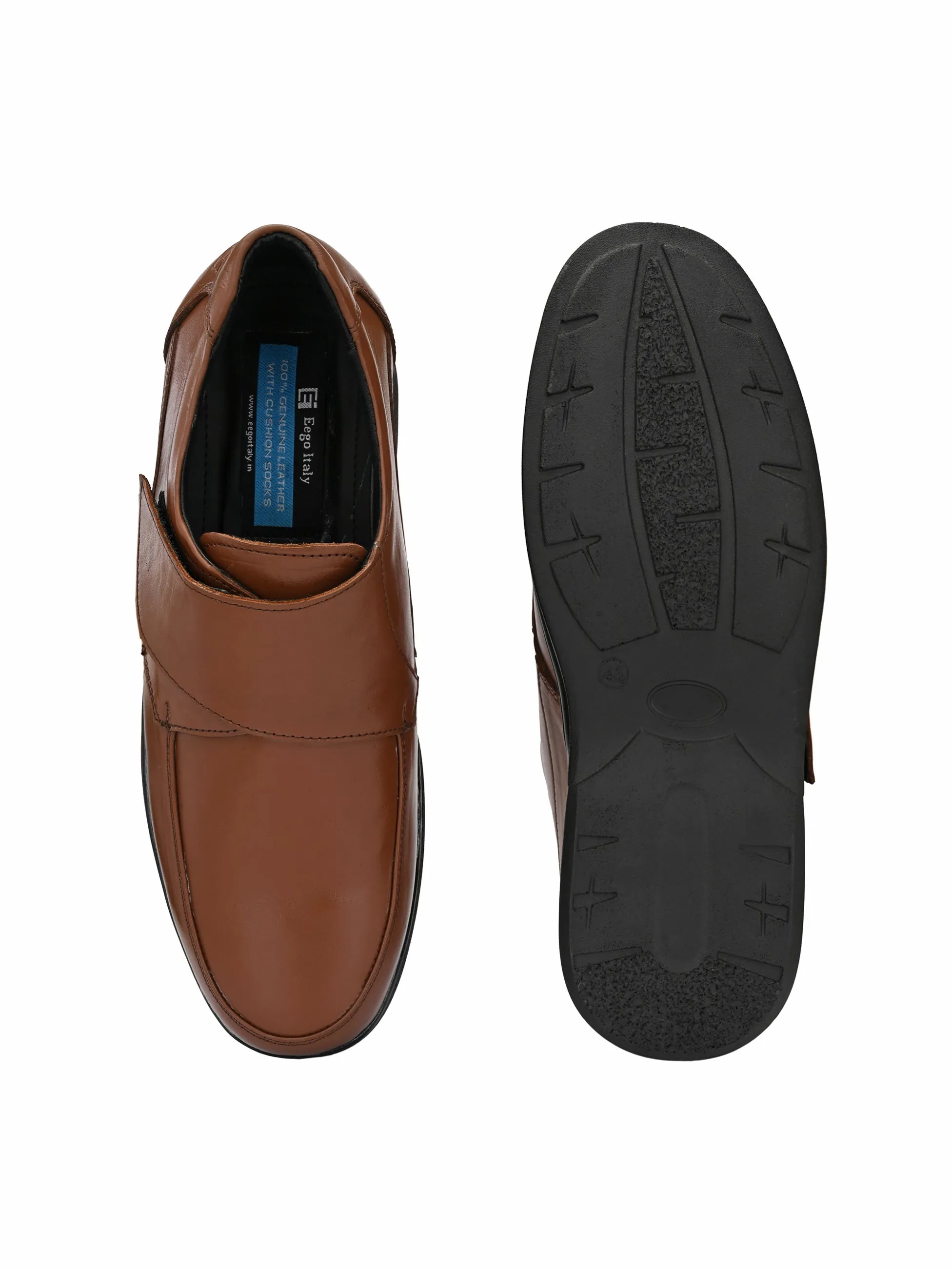 Plus Size Genuine Leather Wide Fit Monk Strap Formal Shoes GT-2