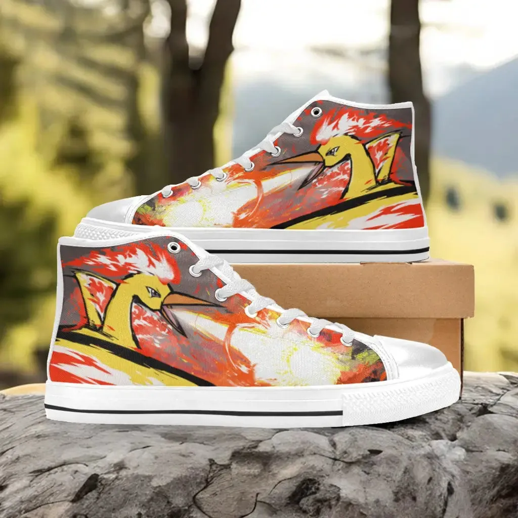 Pokemon Moltres Shoes High Top Sneakers for Kids and Adults