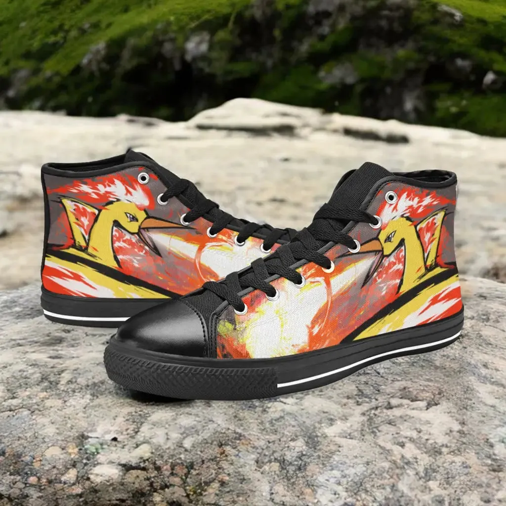 Pokemon Moltres Shoes High Top Sneakers for Kids and Adults