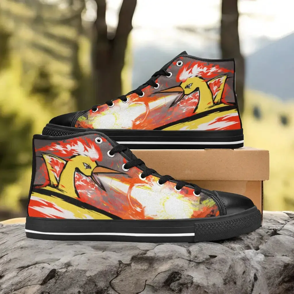 Pokemon Moltres Shoes High Top Sneakers for Kids and Adults