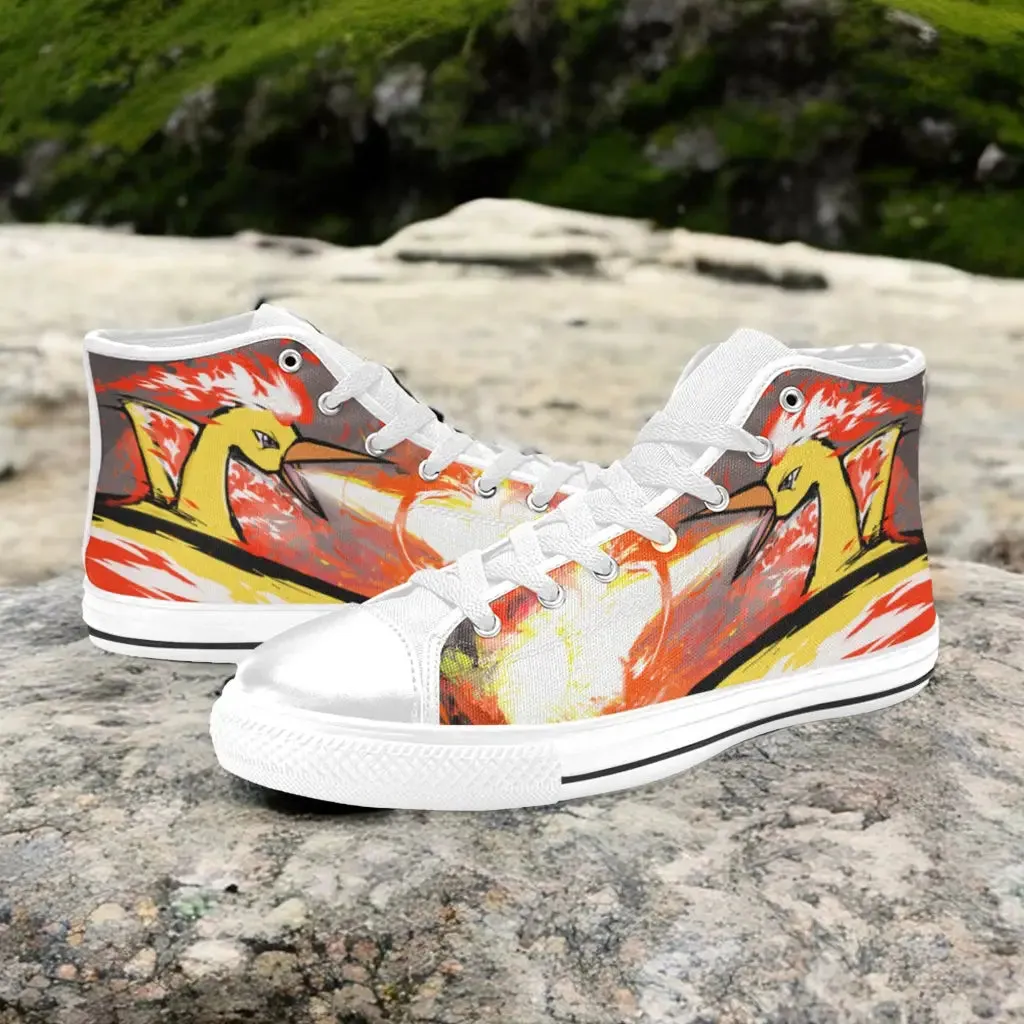 Pokemon Moltres Shoes High Top Sneakers for Kids and Adults