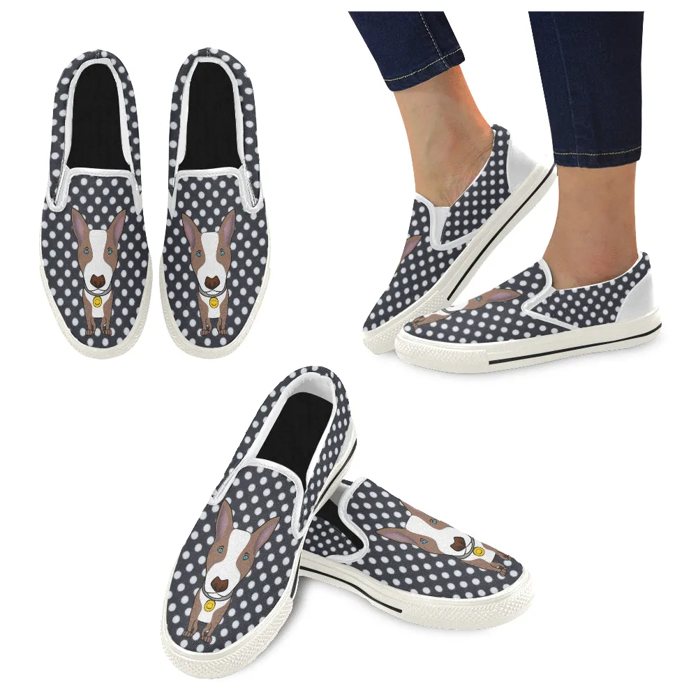 Polka-Dot Slip-on Skate shoes - Brindle dog