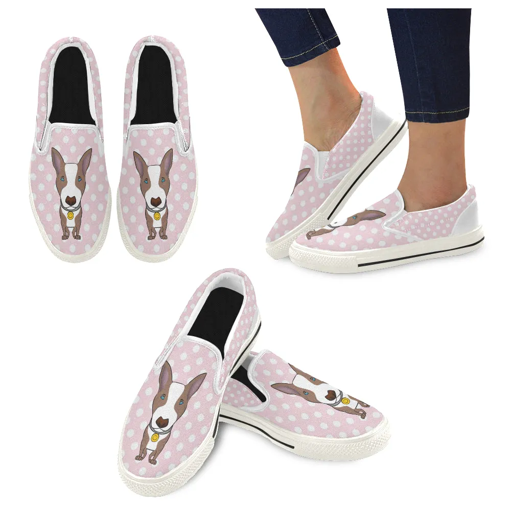 Polka-Dot Slip-on Skate shoes - Brindle dog