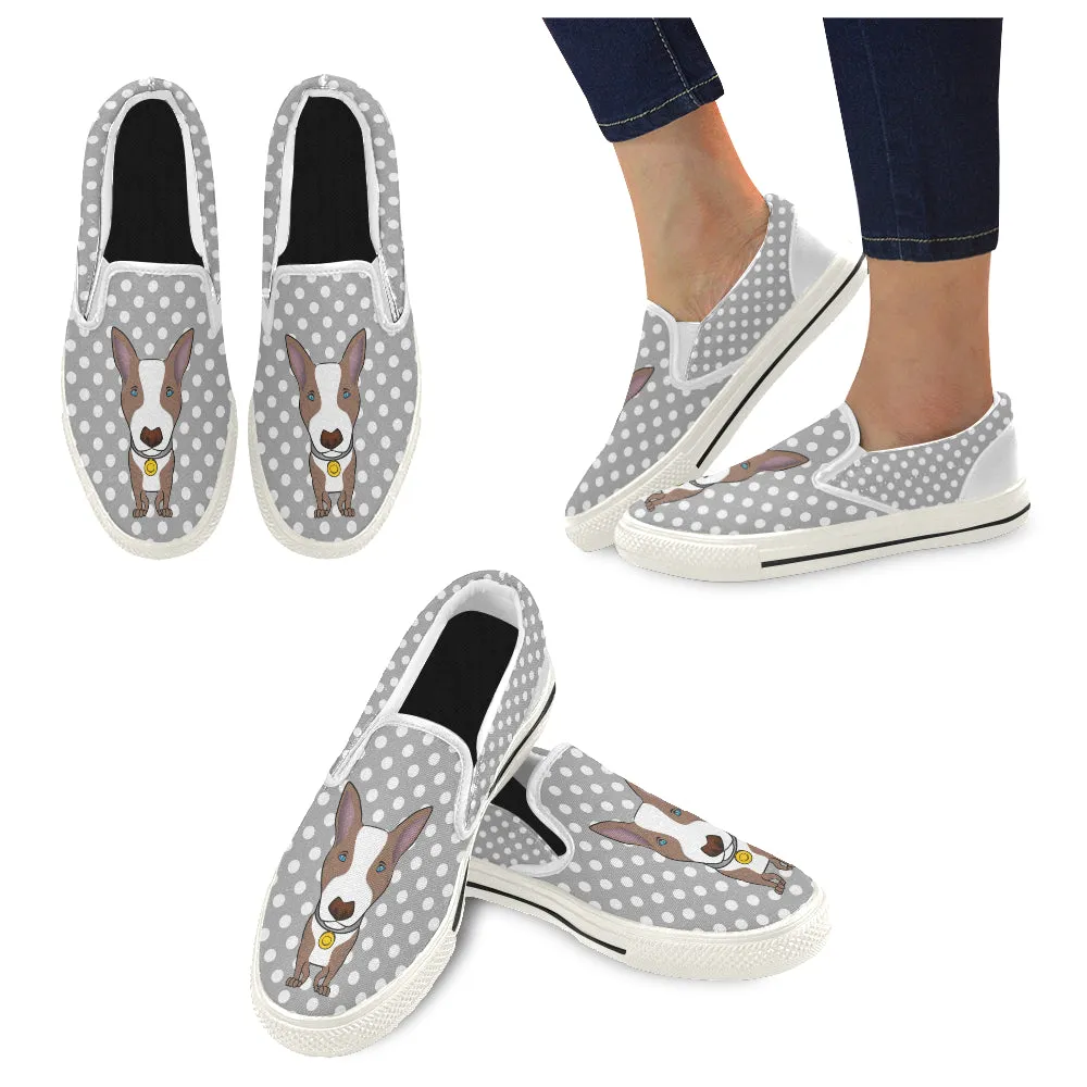 Polka-Dot Slip-on Skate shoes - Brindle dog