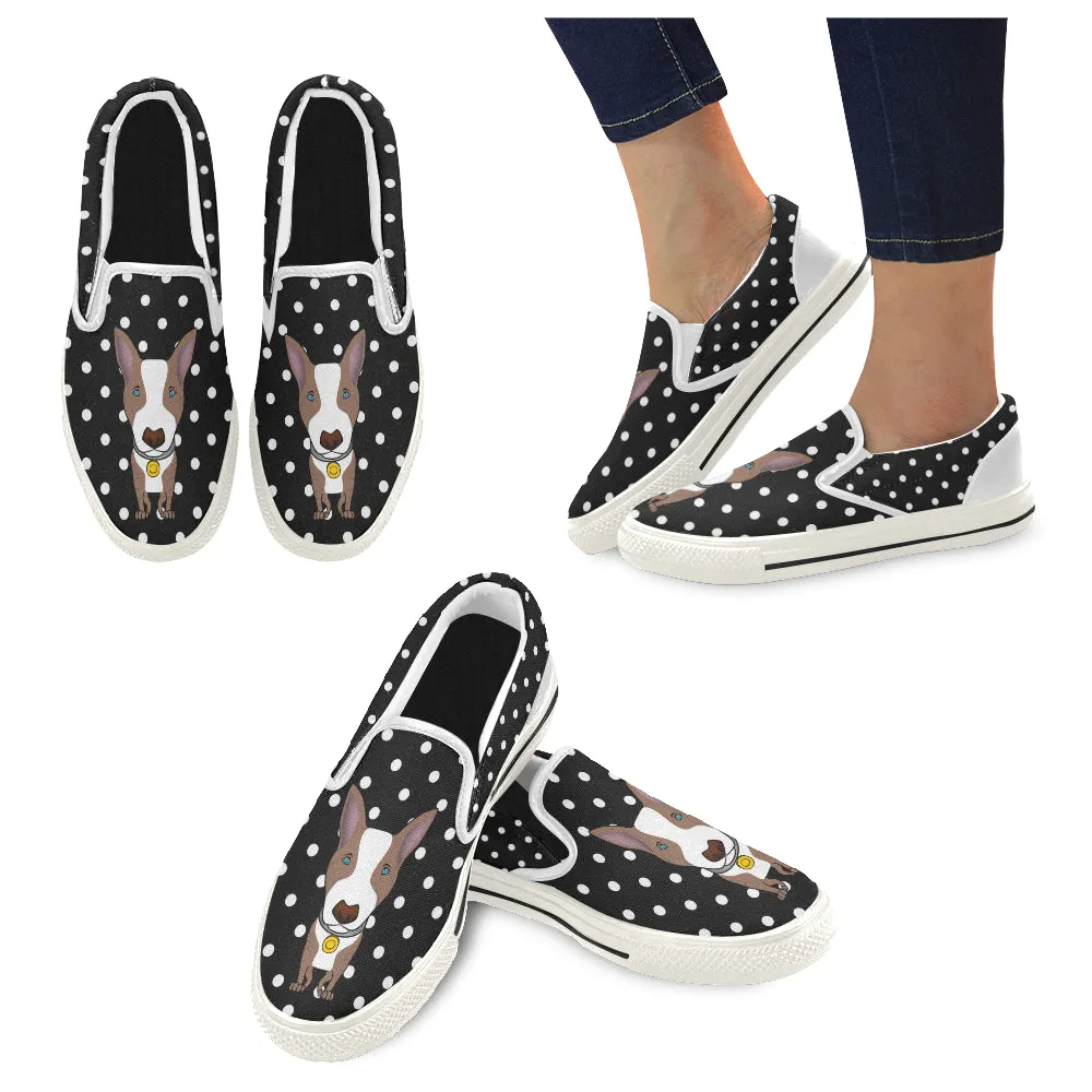 Polka-Dot Slip-on Skate shoes - Brindle dog