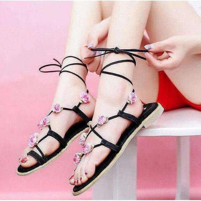 Pom Pom Gladiator Sandals