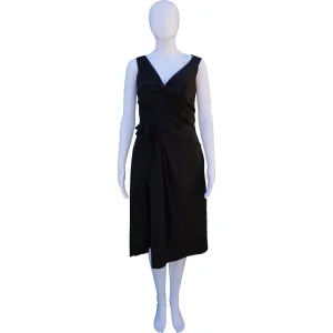PRADA BOW-ACCENTED MIDI DRESS