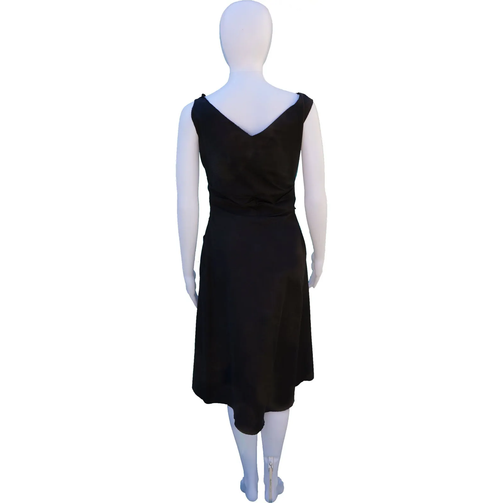 PRADA BOW-ACCENTED MIDI DRESS