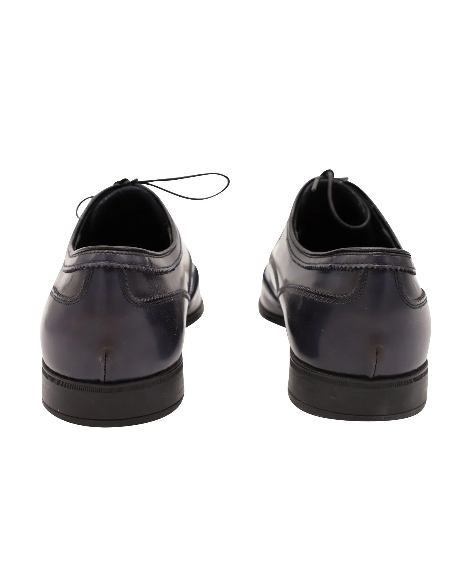 Prada Brogues Shoes in Blue Leather