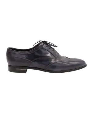 Prada Brogues Shoes in Blue Leather