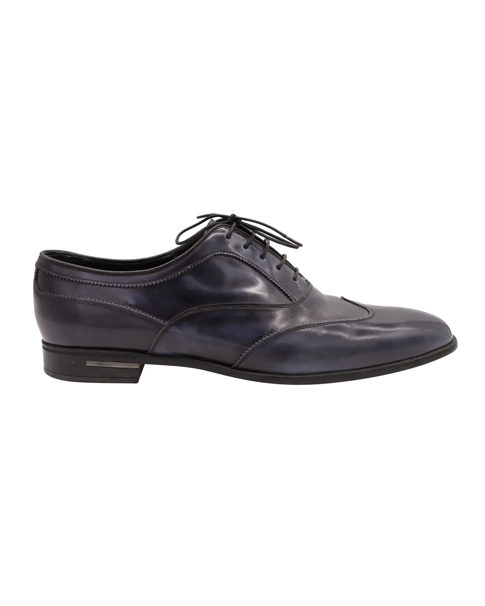 Prada Brogues Shoes in Blue Leather