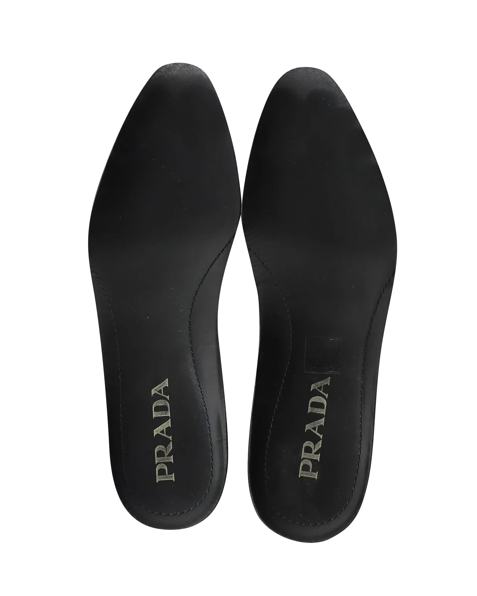 Prada Platform Brogues in Black Leather