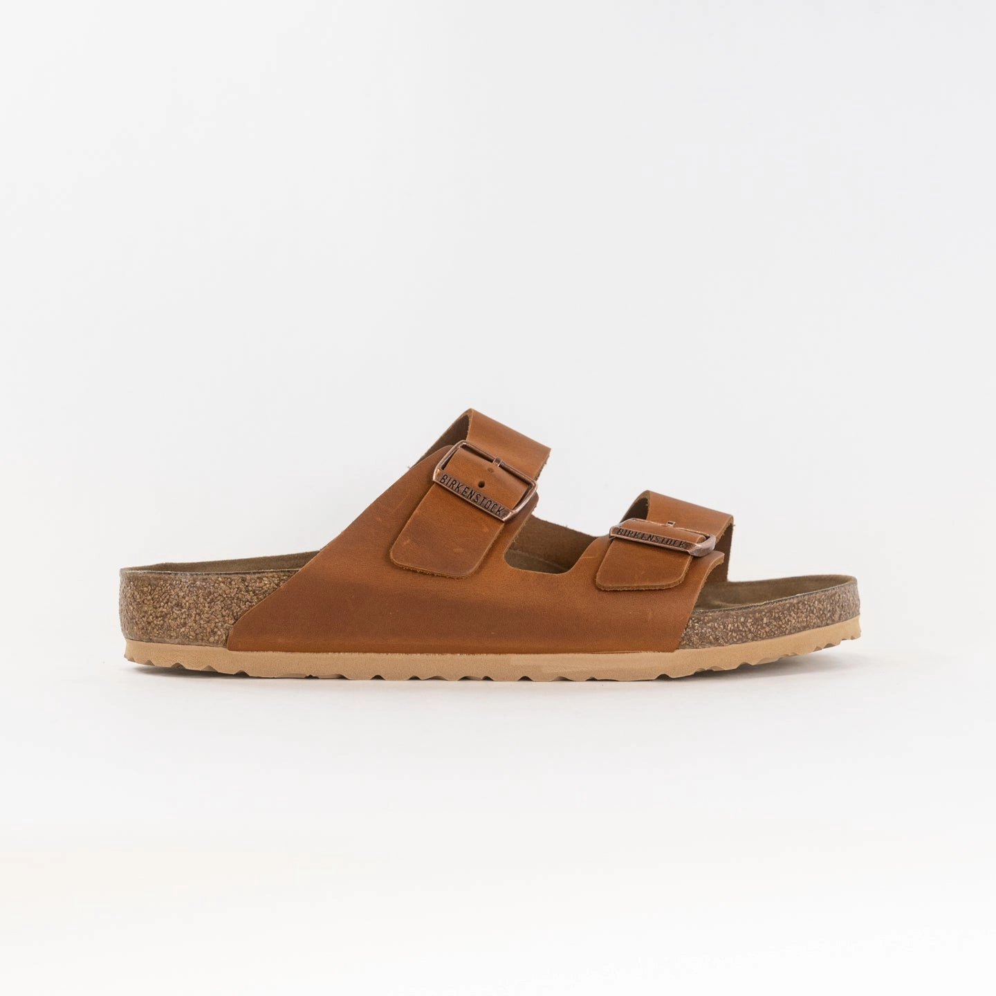 Microfiber Lining Contoured Heel Birkenstock Arizona (Men's) - Antique Pull Cognac
