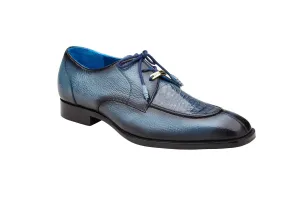 Primo - Ant. Blue Safari | Belvedere Ultra-soft traction Stacked Heel Exclusive chic Primo - Ant. Blue Safari | Belvedere