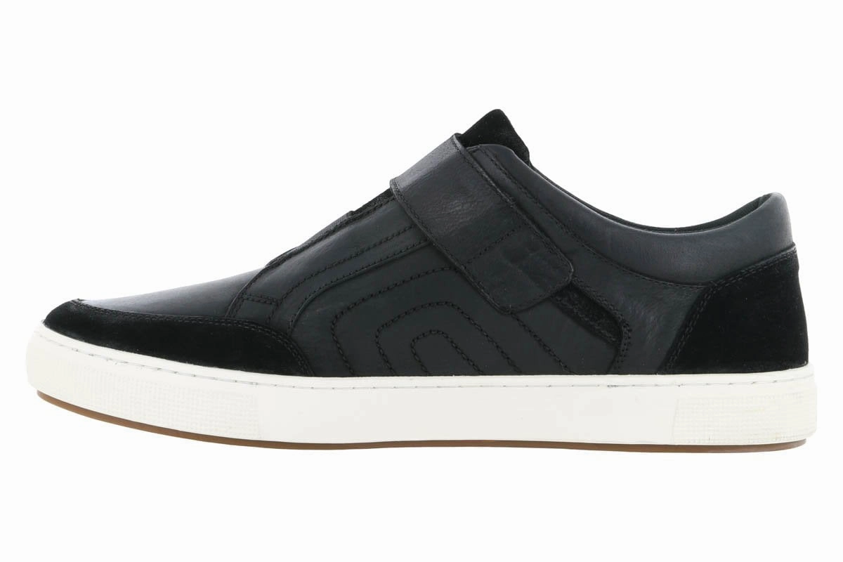 Propet Kade Velcro Sneaker Black Cushioned Upper Street Fashioned